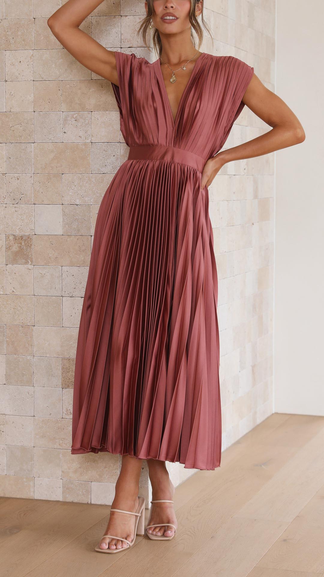 Maria - Vestido plissado elegante