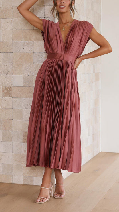 Maria - Vestido plissado elegante