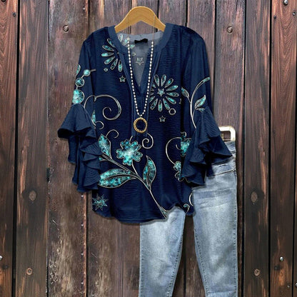 Pastello™  | Linda blusa floral para primavera e o verão