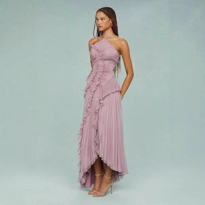 OLAYA | Vestido longo com babados