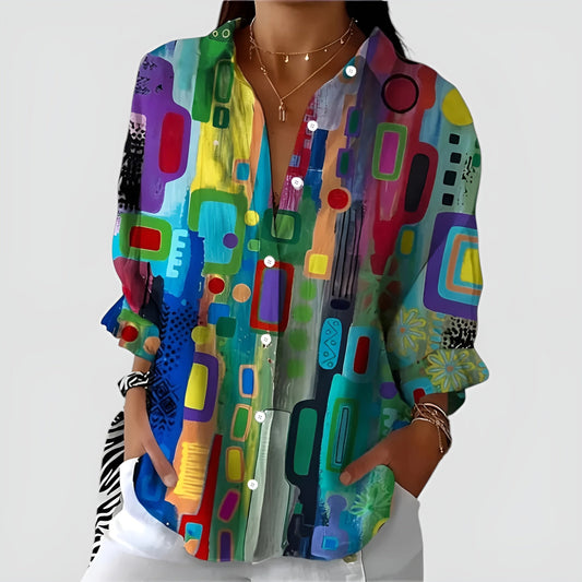 Edna™ Blusa com estampa geométrica